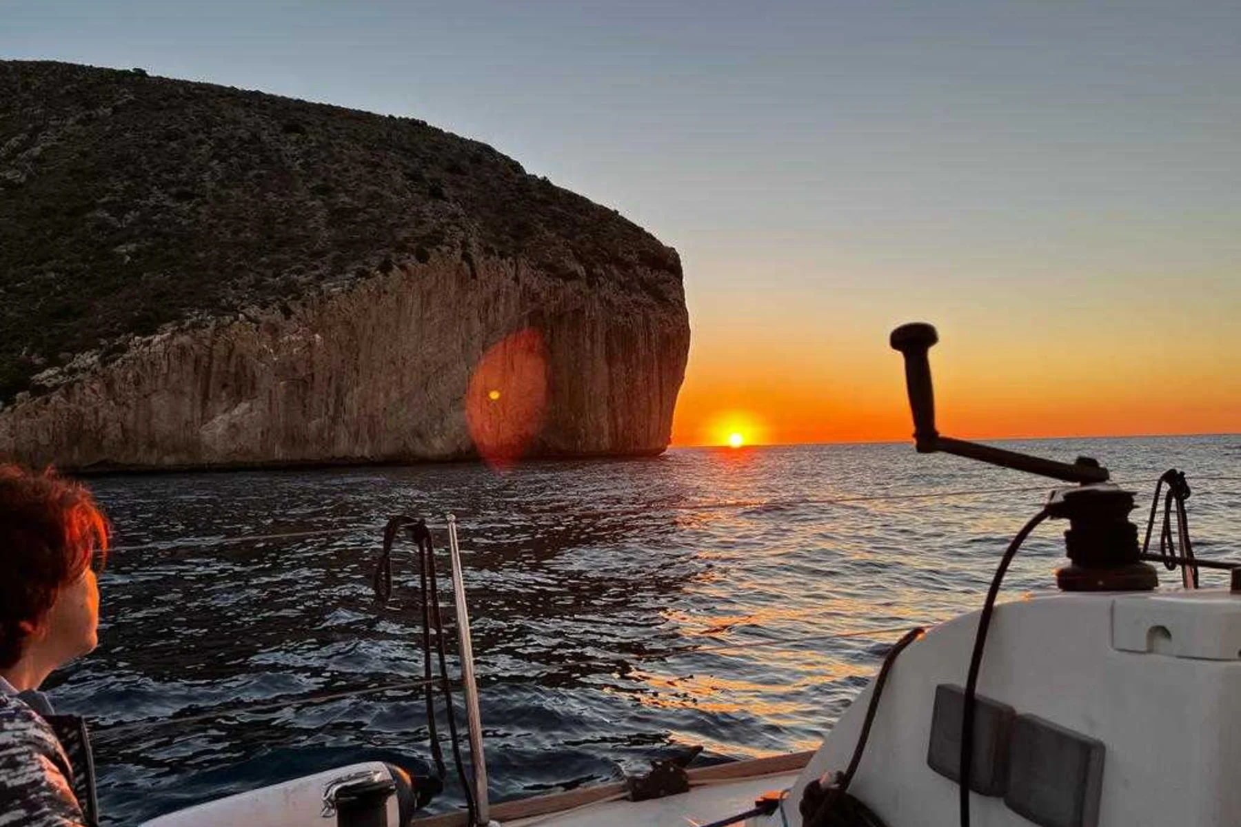 Sunrise from the sailing boat near Moraira